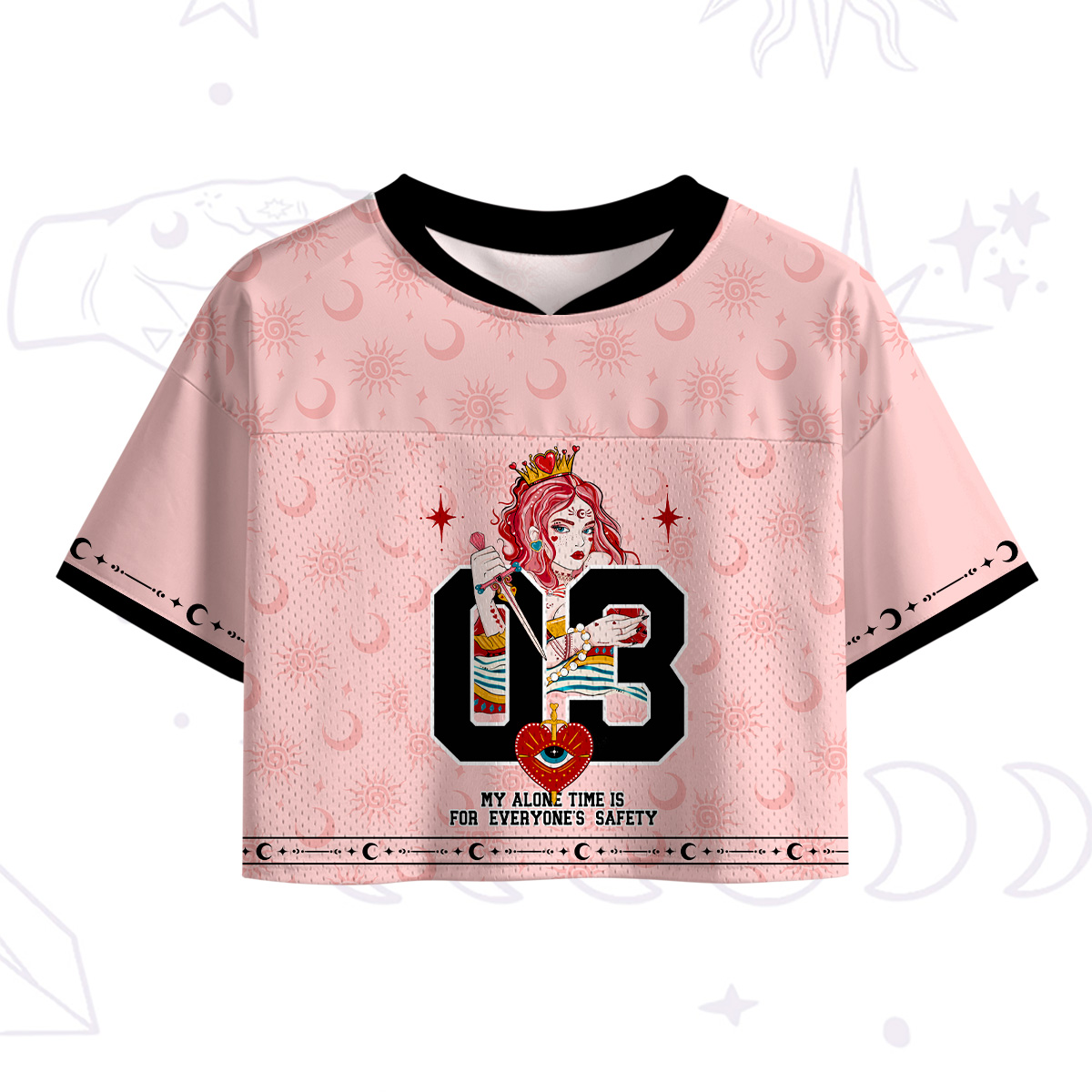 Purplehecate My Alone Time Is For Everyone's Safety Crop Sports Jersey