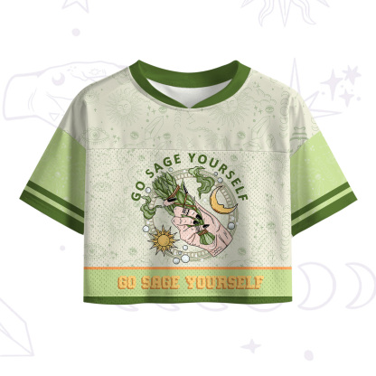 Purplehecate Go Sage Yourself Crop Sports Jersey