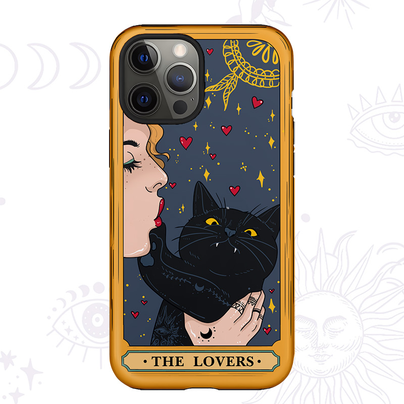 Purplehecate The Lovers Cat Tarot Phone Case