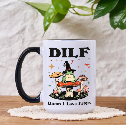 Purplehecate Dilf Damn I Love Frogs Mug