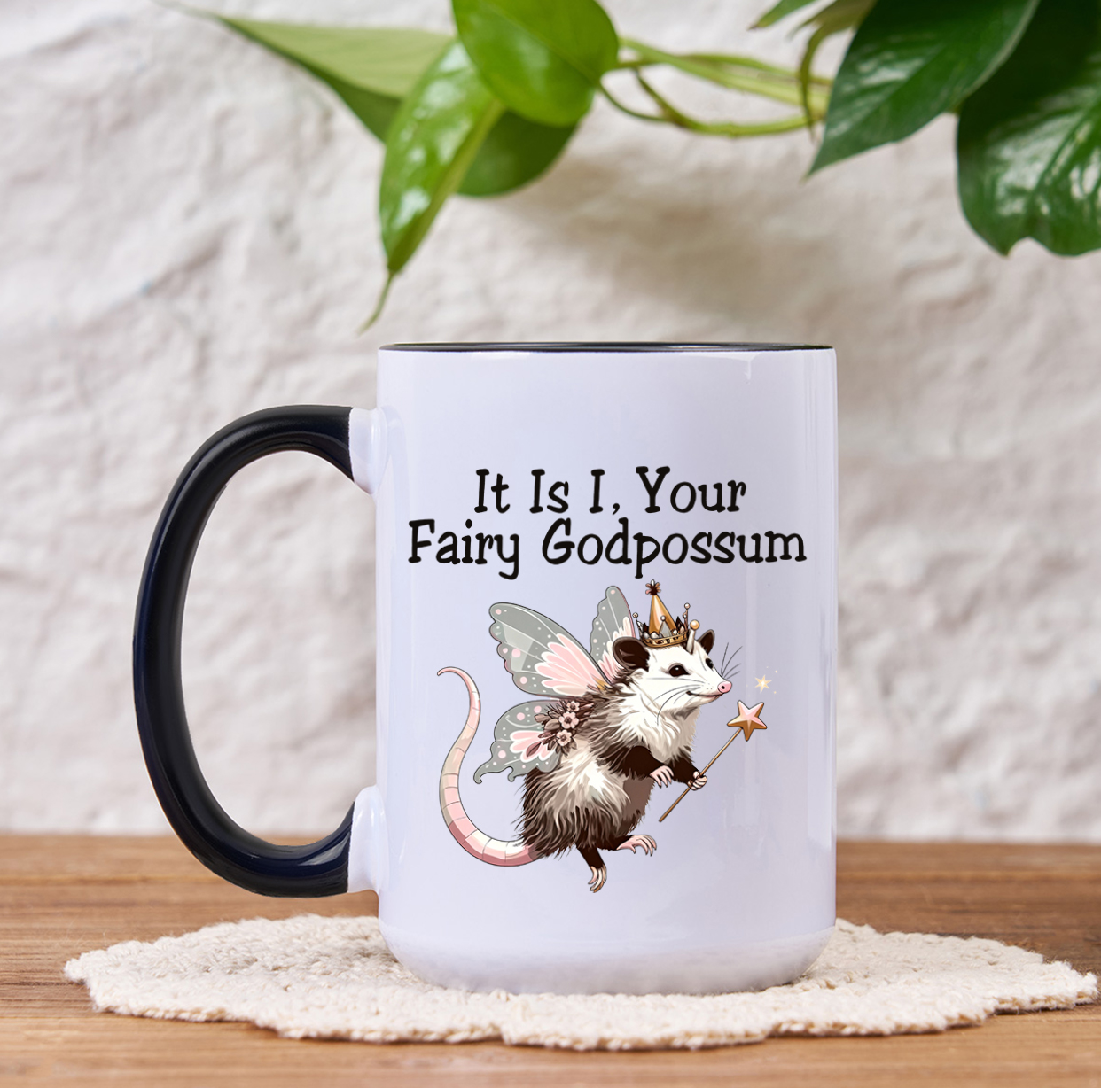 Purplehecate It Is I Your Fairy Godpossum Mug