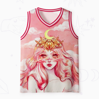 Purplehecate Pink Moon Goddess Witchy Mesh Jersey Tank Top
