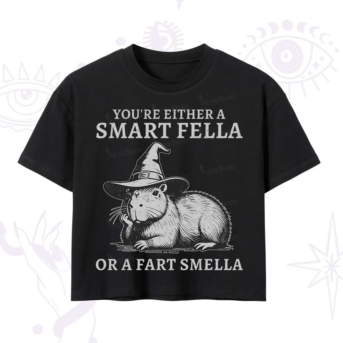 Purplehecate You're Either A Smart Fella or a Smart Fella Crop T-Shirt