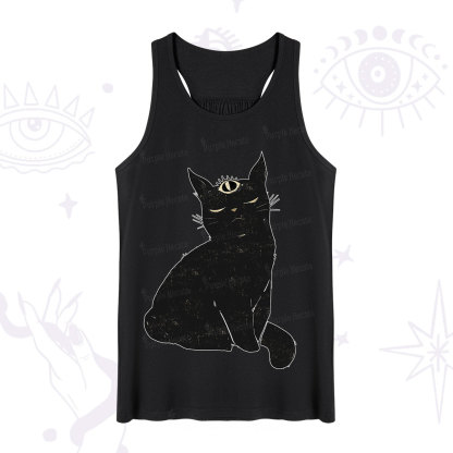 Purplehecate Third Eye Black Cat Tank