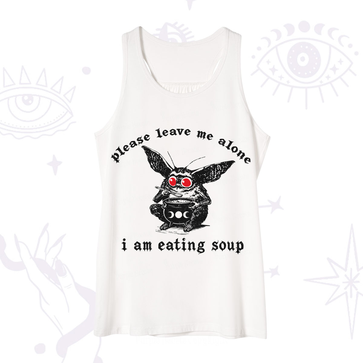 Purplehecate Mothman Eating Soup Tank