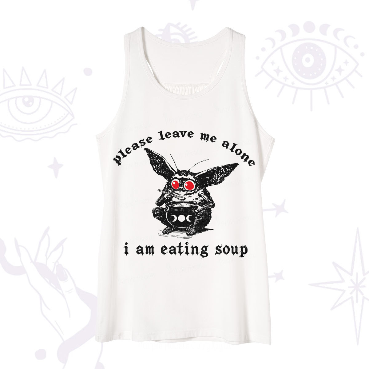 Purplehecate Mothman Eating Soup Tank