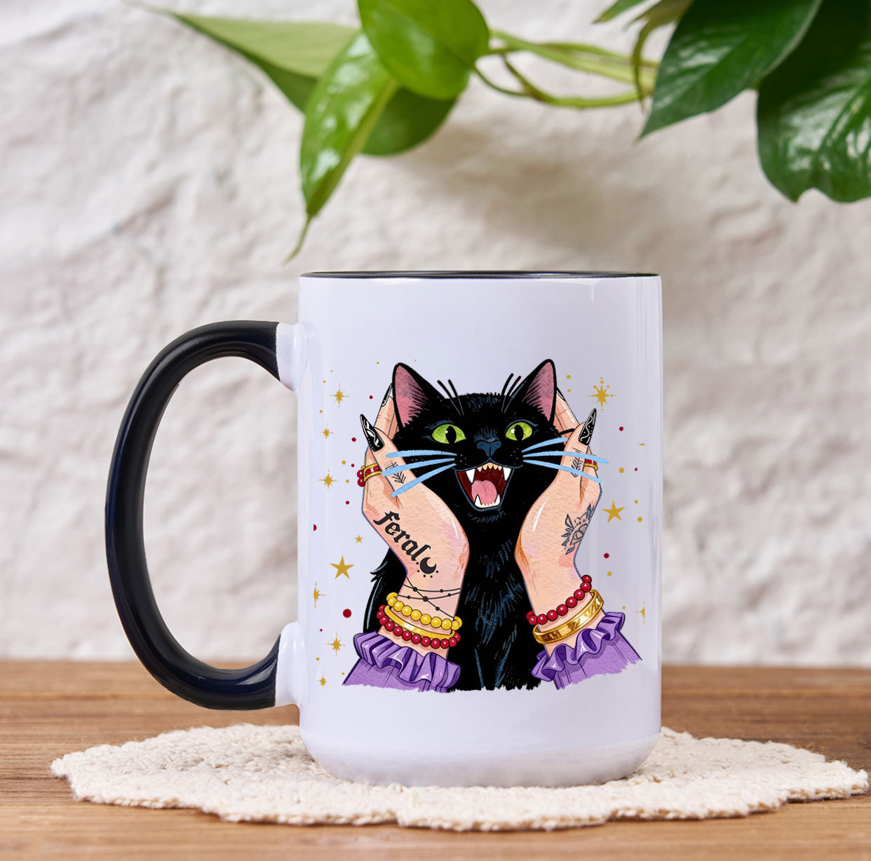 Purplehecate Feral Cat Magic Mug