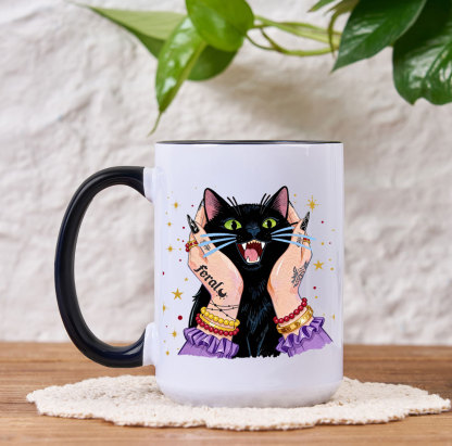 Purplehecate Feral Cat Magic Mug