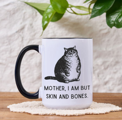 Purplehecate Cat Mother I Am But Skin And Bones Mug