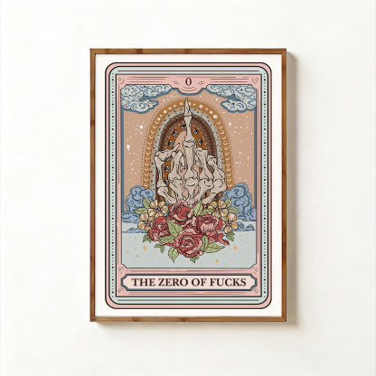 Purplehecate The Zero Of Fucks Tarot Unframed Poster