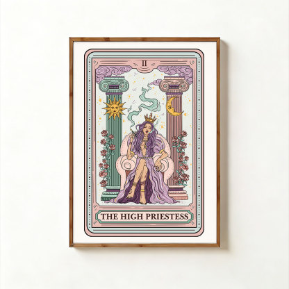 Purplehecate The High Priestess Tarot Card Unframed Poster