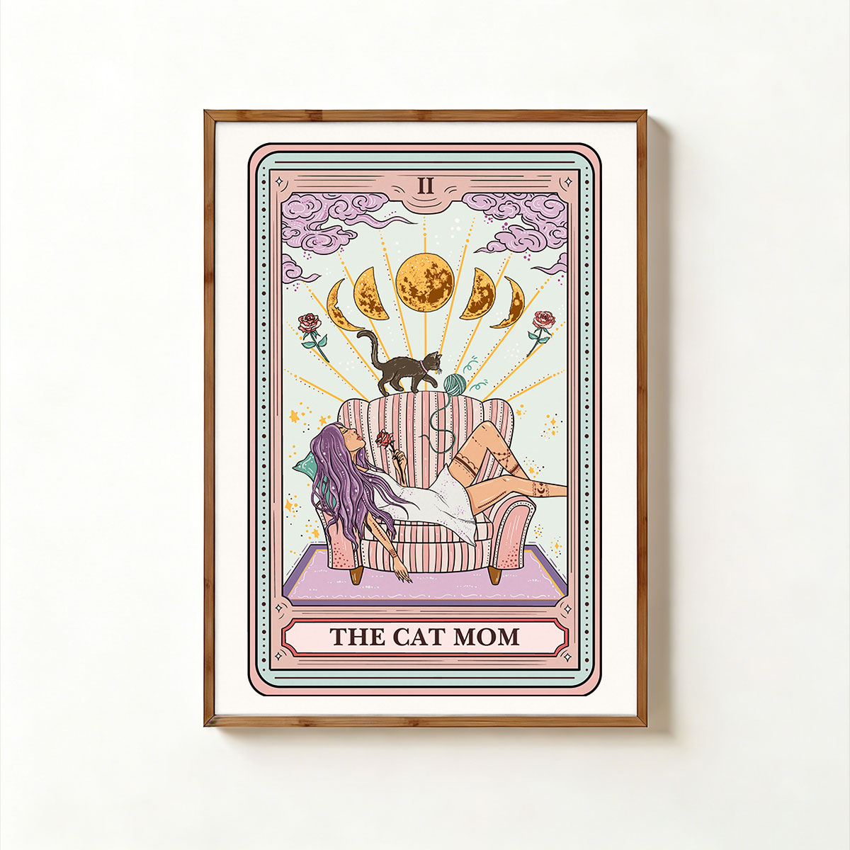 Purplehecate The Cat Mom Tarot Unframed Poster