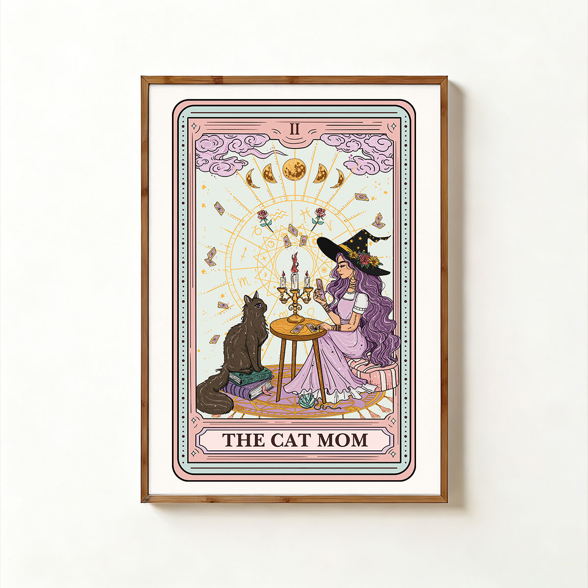Purplehecate The Cat Witch Mom Tarot Unframed Poster