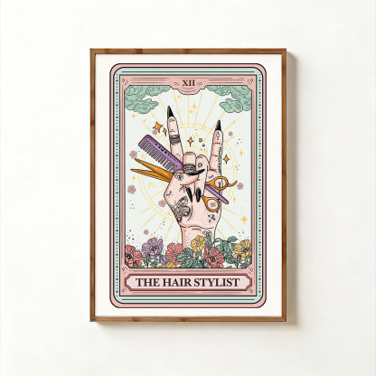 Purplehecate The Hair Stylist Tarot Unframed Poster
