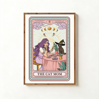 Purplehecate The Witchy Cat Mom Tarot Unframed Poster
