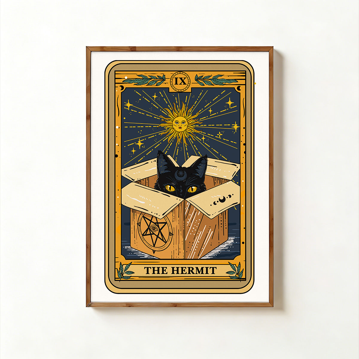 Purplehecate The Hermit Cat Tarot Card Unframed Poster