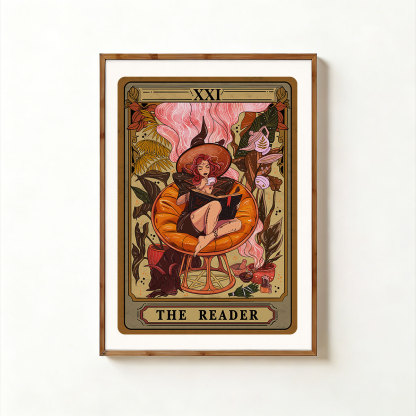 Purplehecate The Reader Tarot Card Unframed Poster