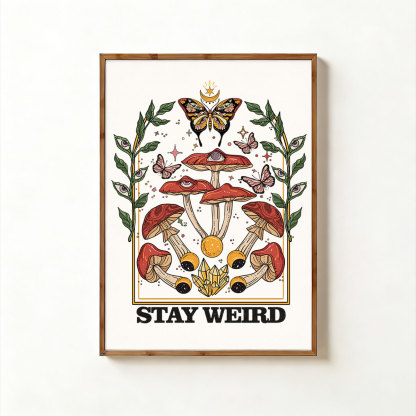 Purplehecate Stay Weird Unframed Poster