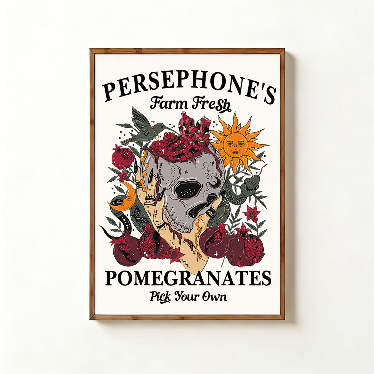 Purplehecate Persephone's Farm Fresh Pomegranates Pick Your Own Unframed Poster