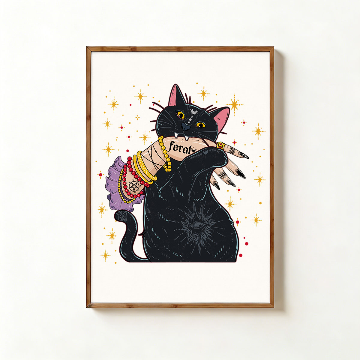 Purplehecate Feral Cat Unframed Poster