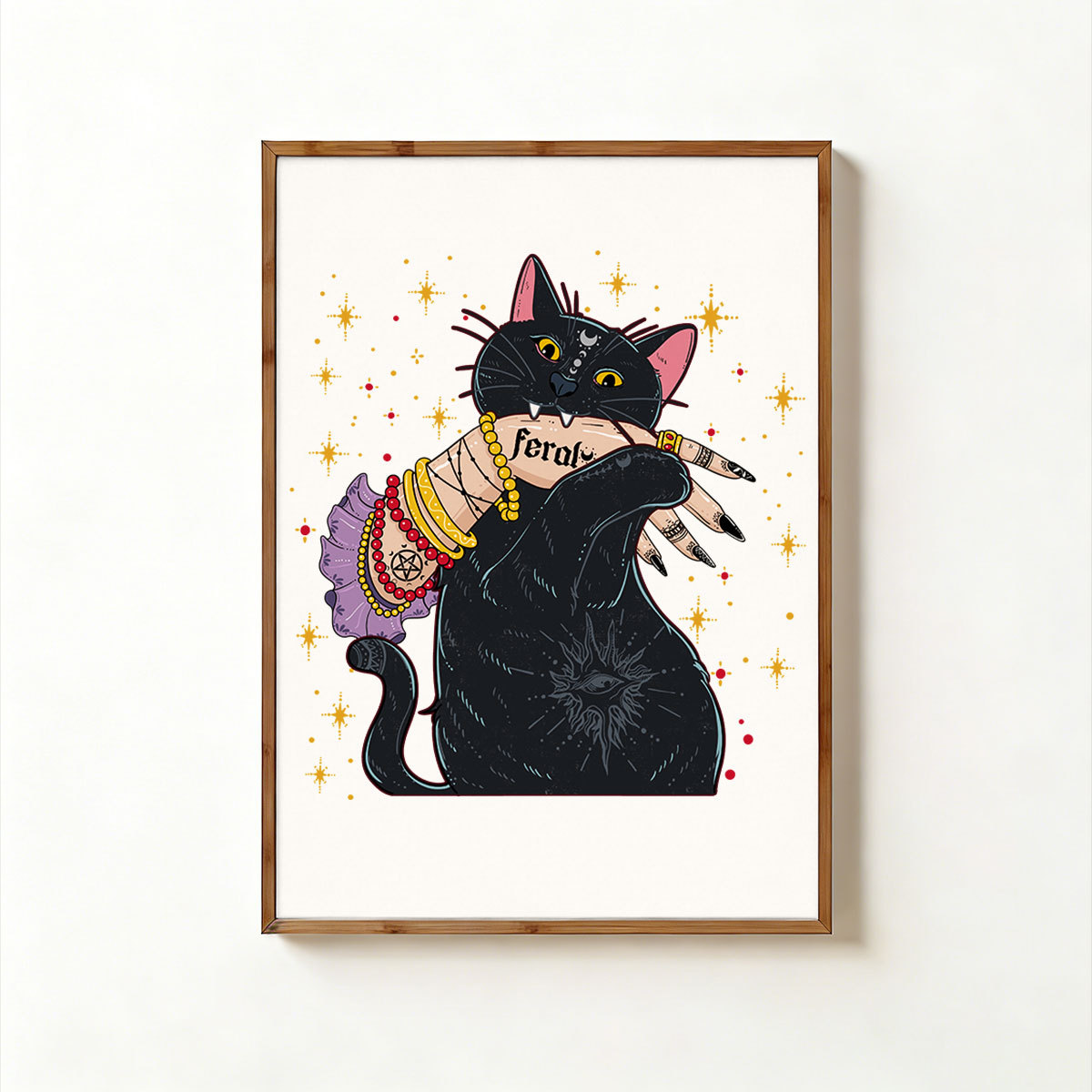 Purplehecate Feral Cat Unframed Poster