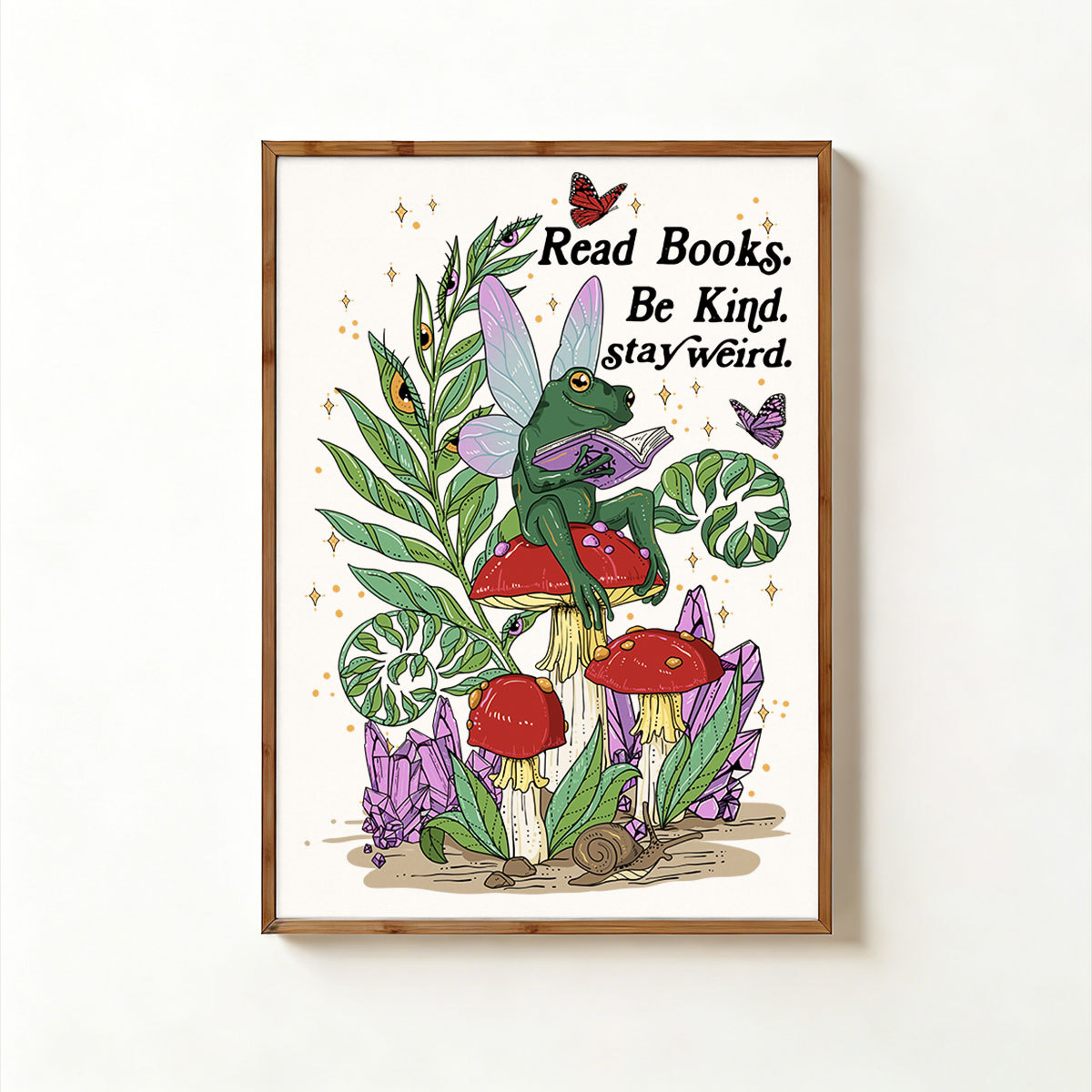 Purplehecate Read Books Be Kind Stay Weird Unframed Poster