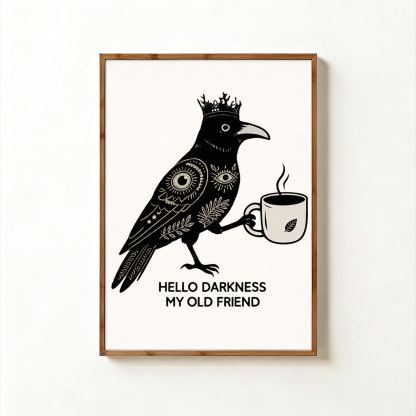Purplehecate Hello Darkness My Old Friend Unframed Poster
