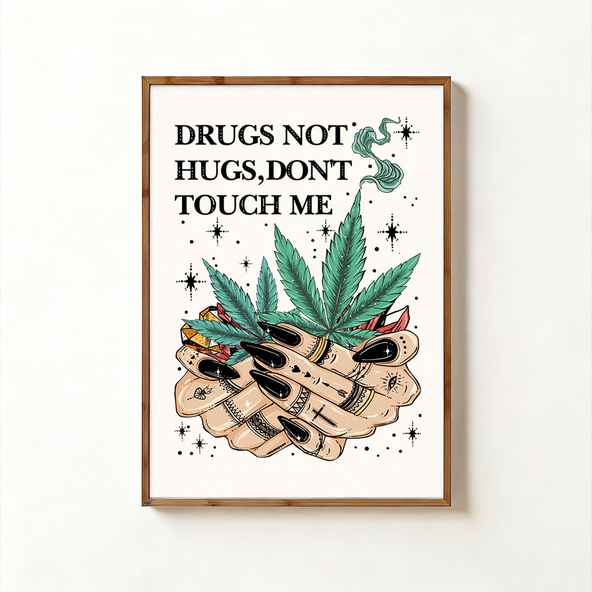 Purplehecate Drugs Not Hugs Unframed Poster