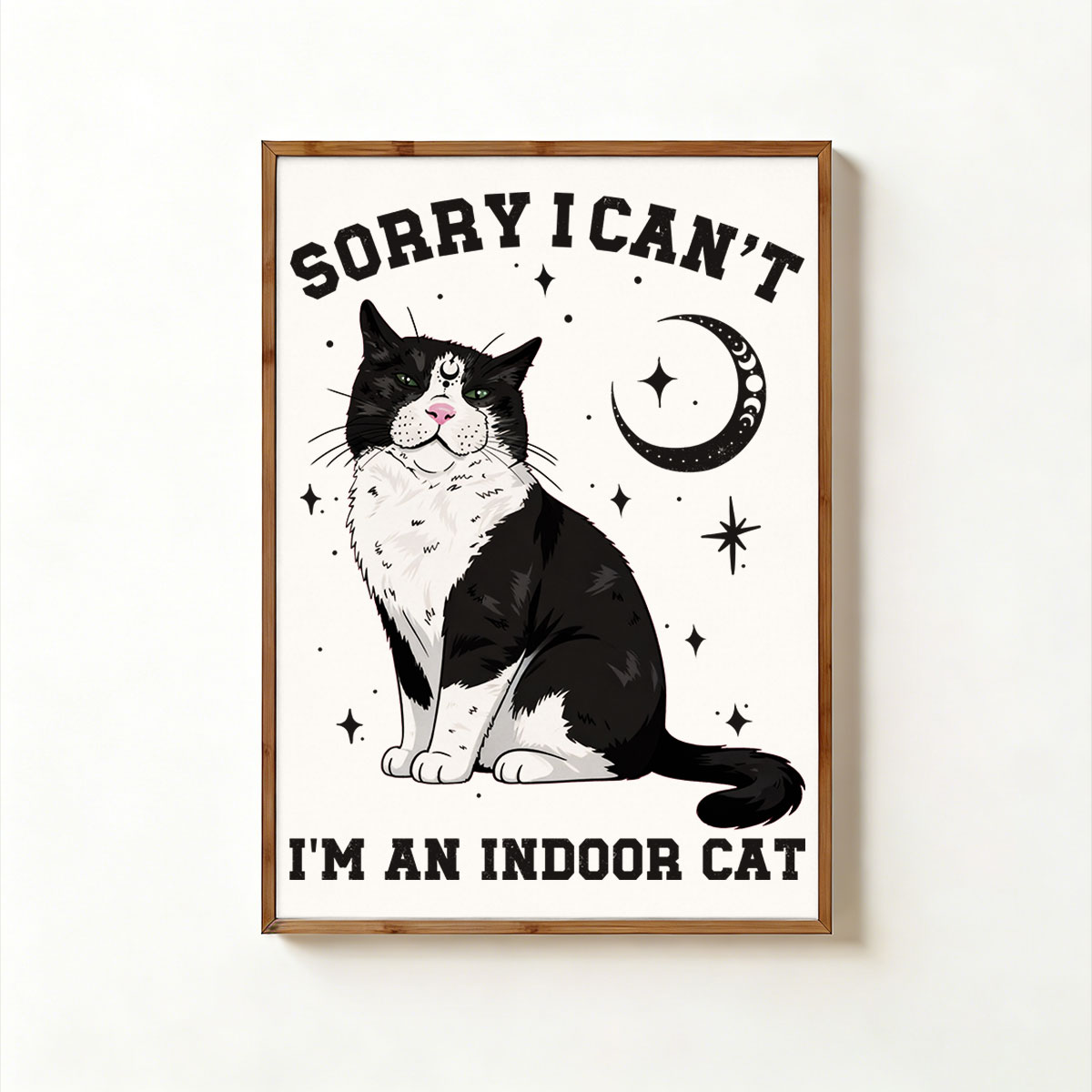 Purplehecate Sorry I Can't Go I'm an Indoor Cat Unframed Poster