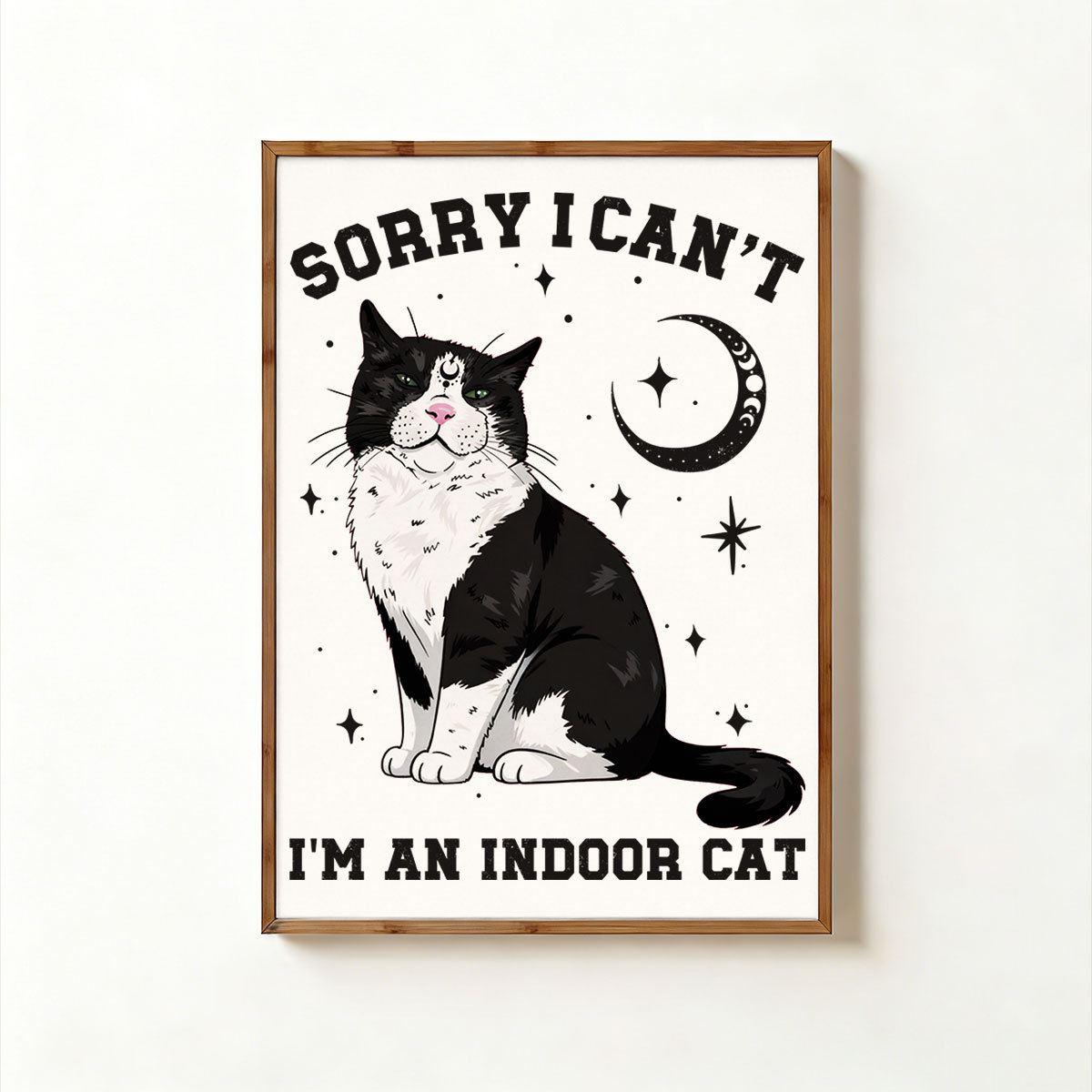 Purplehecate Sorry I Can't Go I'm an Indoor Cat Unframed Poster