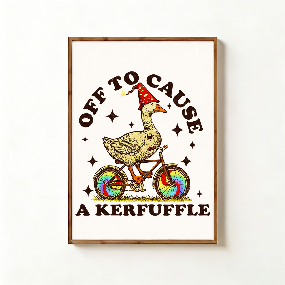 Purplehecate Off to Cause a Kerfuffle Goose Unframed Poster