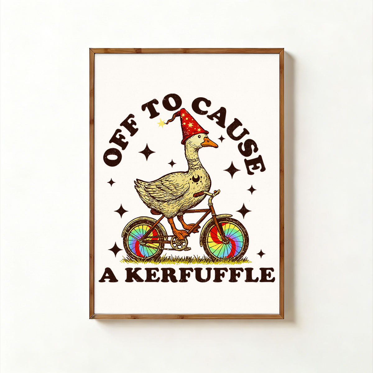 Purplehecate Off to Cause a Kerfuffle Goose Unframed Poster