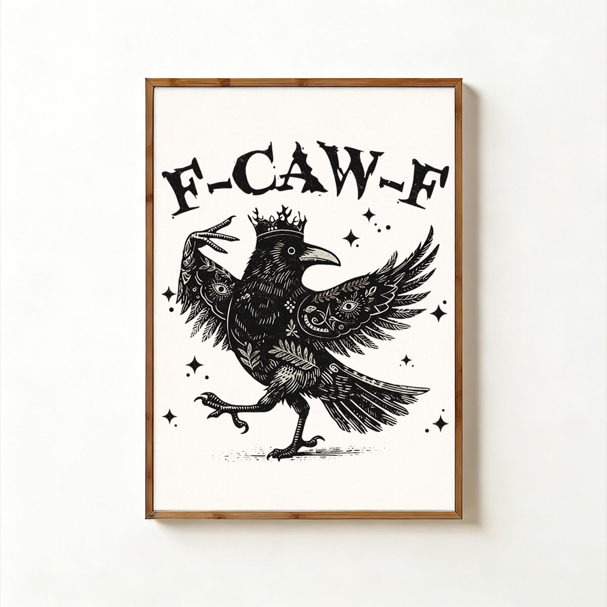 Purplehecate F-caw-f Funny Crow Unframed Poster