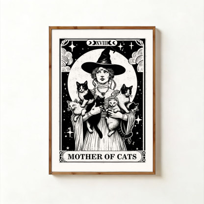 Purplehecate The Mother of Cats Tarot Unframed Poster
