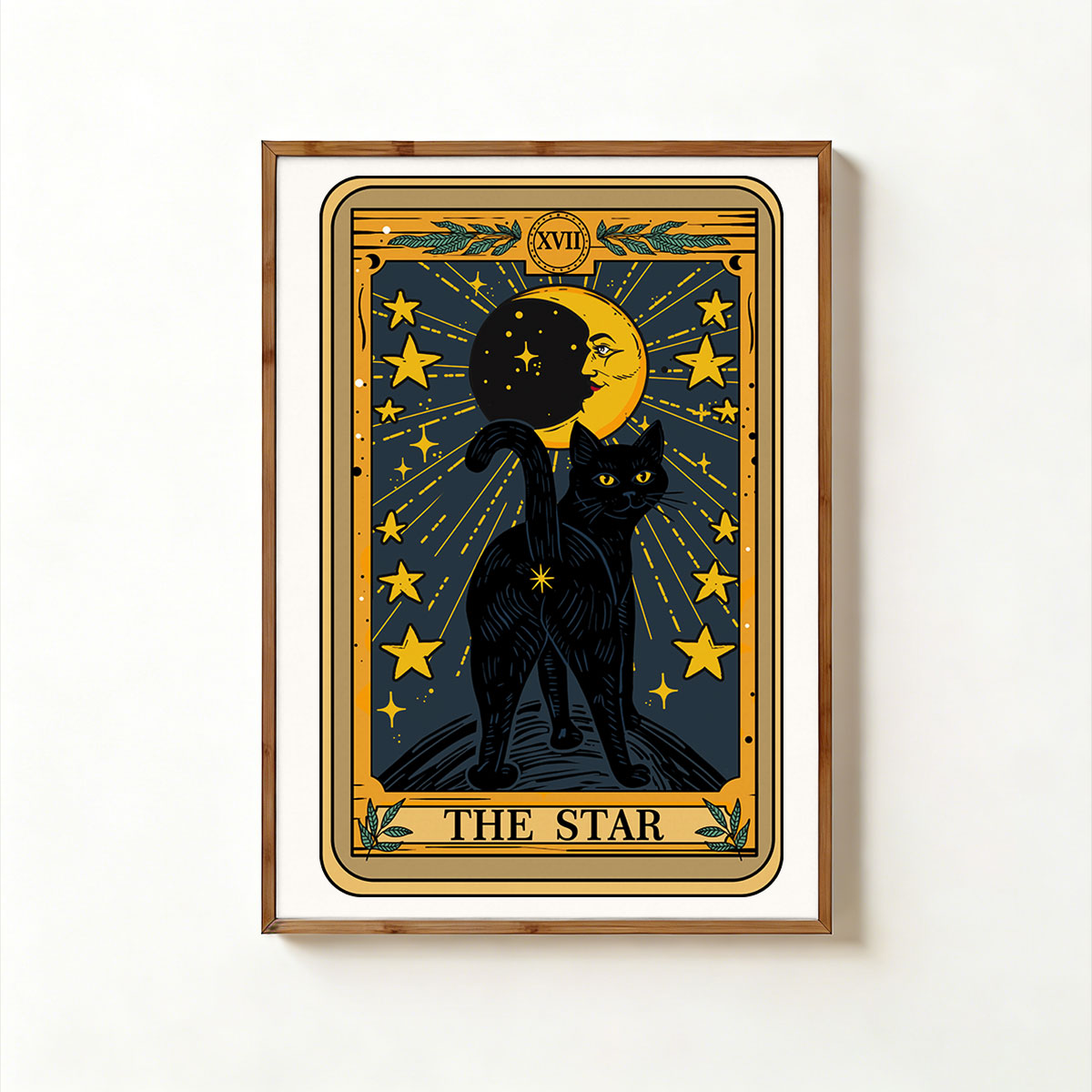 Purplehecate The Star Tarot Cat Unframed Poster