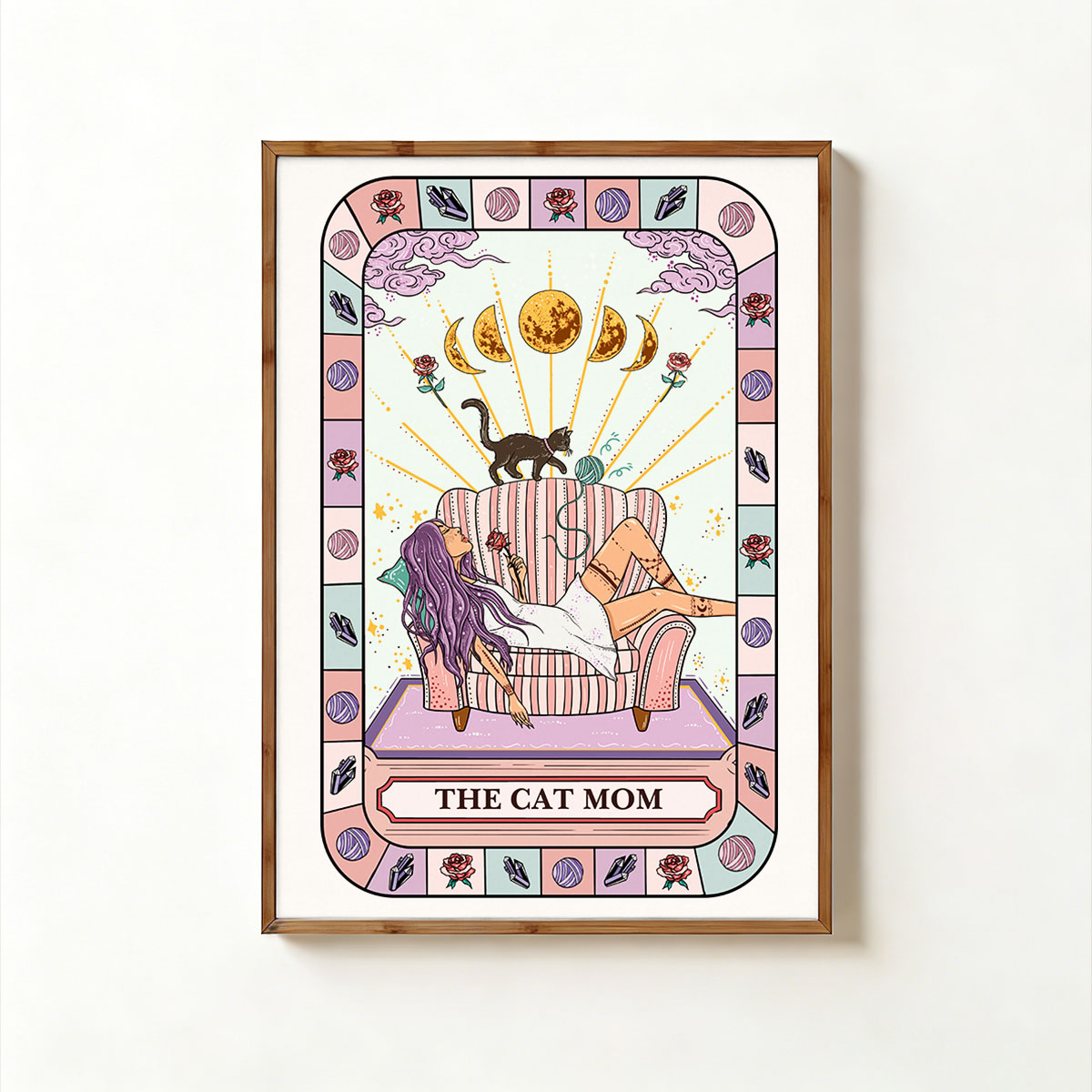 Purplehecate The Chill Cat Mom Unframed Poster