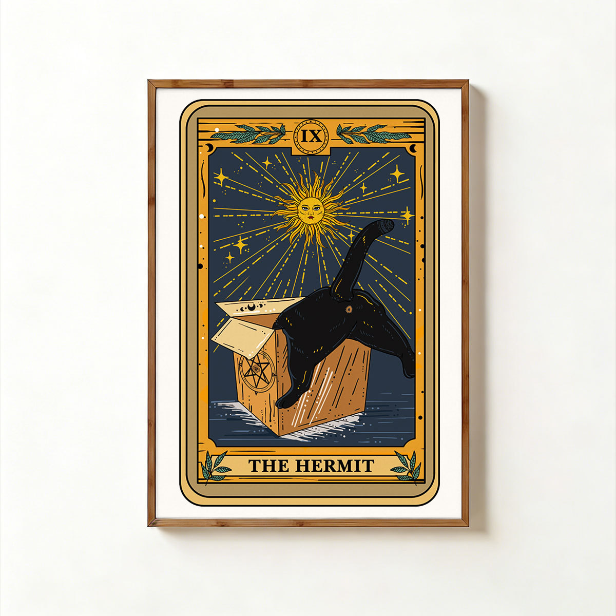 Purplehecate The Cardboard Hermit Cat Tarot Unframed Poster