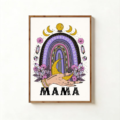 Purplehecate Gothic Mama Rainbow Unframed Poster