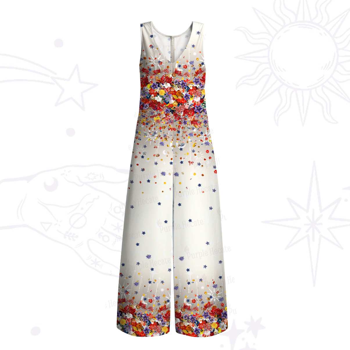 Purplehecate Spring Garden Wide Leg Jumpsuit