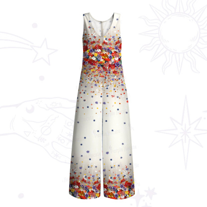 Purplehecate Spring Garden Wide Leg Jumpsuit