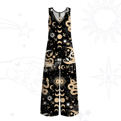 Purplehecate Divine Serpent Under the Moon Wide Leg Jumpsuit
