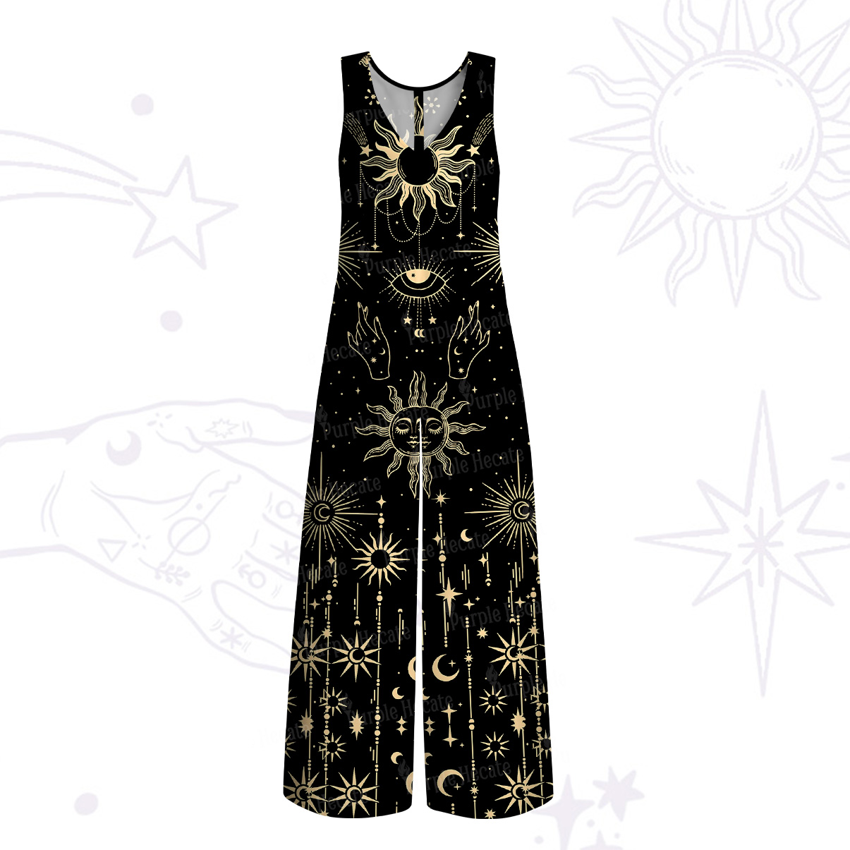 Purplehecate Solar Oracle Wide Leg Jumpsuit
