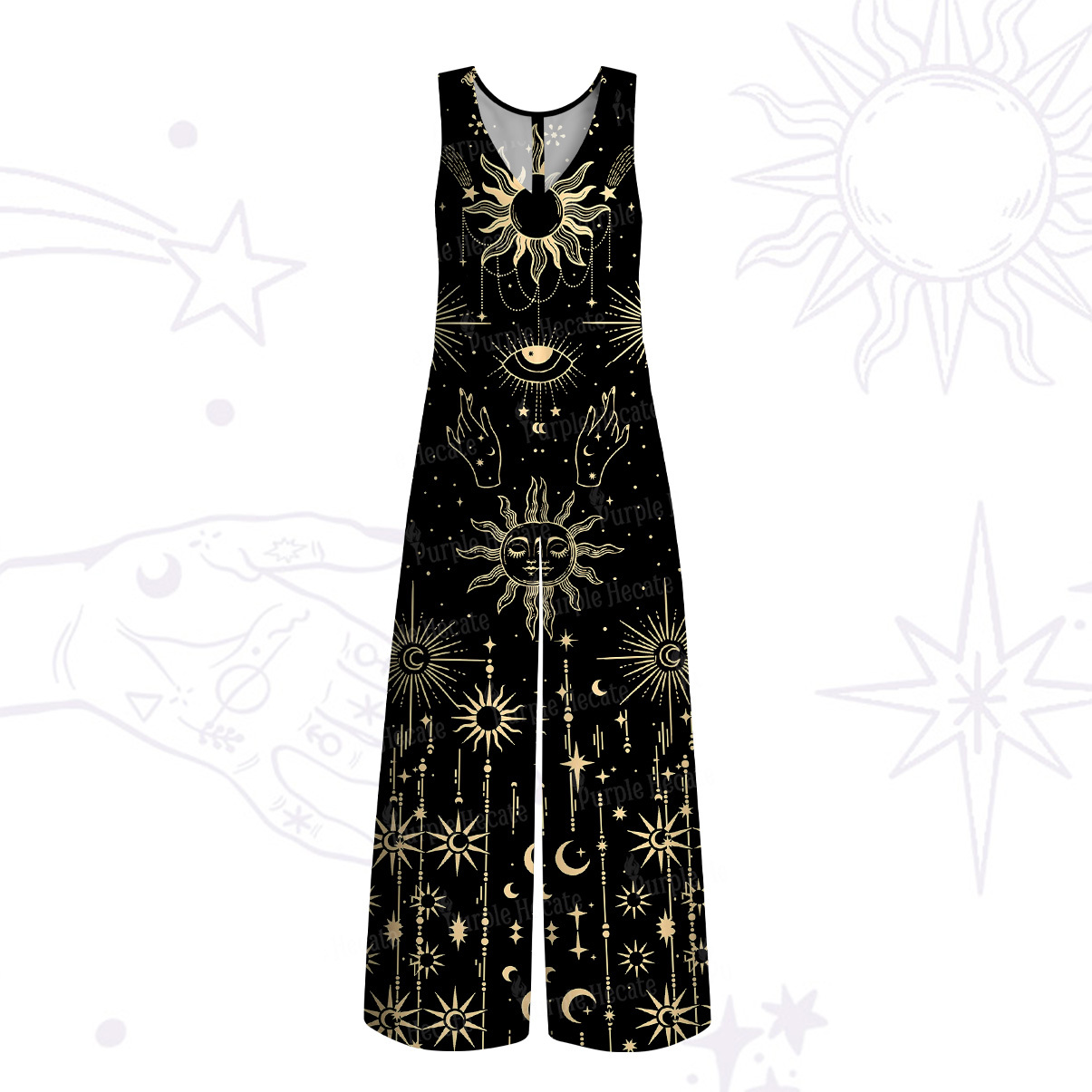 Purplehecate Solar Oracle Wide Leg Jumpsuit
