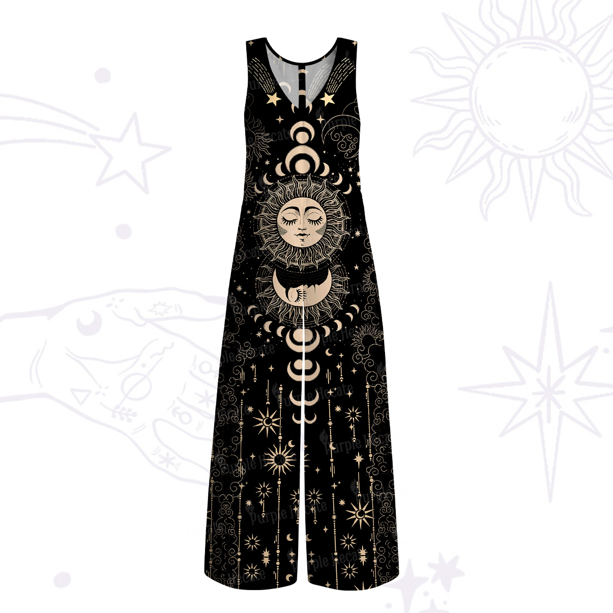 Purplehecate Lunar Eclipse Wide Leg Jumpsuit