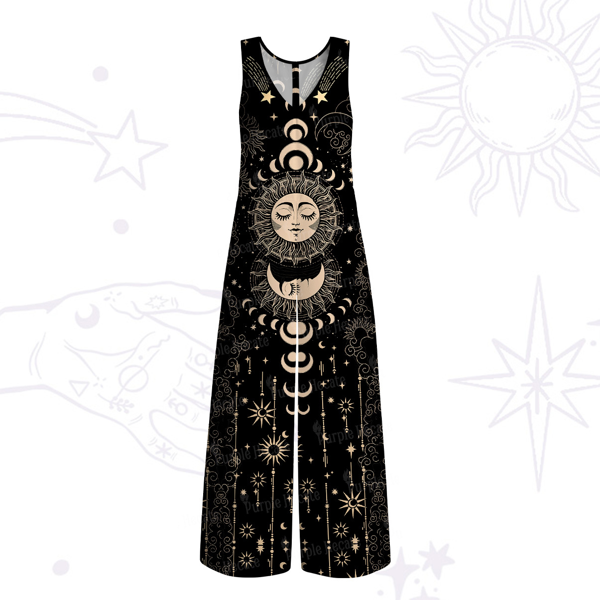 Purplehecate Lunar Eclipse Wide Leg Jumpsuit