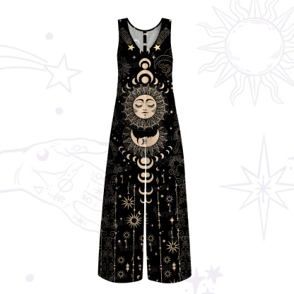 Purplehecate Lunar Eclipse Wide Leg Jumpsuit