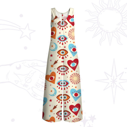 Purplehecate The Enchanted Eye of Love Wide Leg Jumpsuit