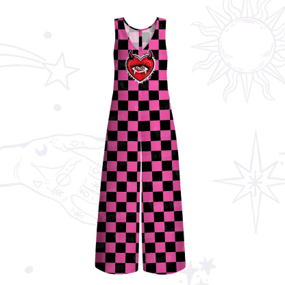 Purplehecate Heart of a Demon Wide Leg Jumpsuit