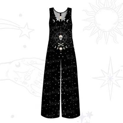 Purplehecate Coven of the Skull Moon Wide Leg Jumpsuit