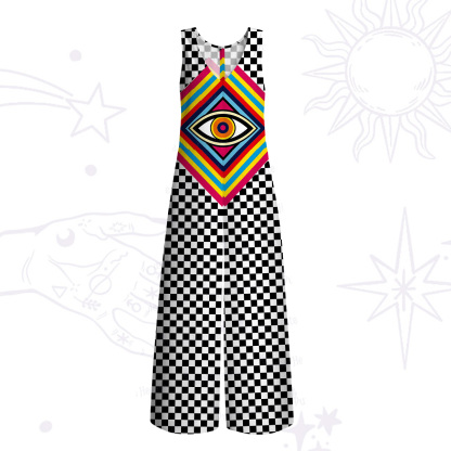 Purplehecate Eye of Illusion Wide Leg Jumpsuit
